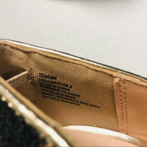 Shoedazzle Teagan Ombre Pump black and gold glitter ombré gradient high heels - Picture 8 of 13